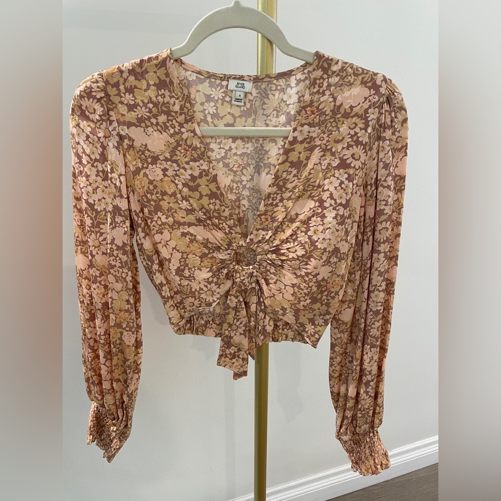 River Island Floral Crop Top - never worn
